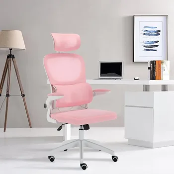 Эргономичный Офисный стул с высокой спинкой, компьютерный стул из дышащей сетки С утолщенной подушкой, настольные стулья Бесплатная Доставка Мебели