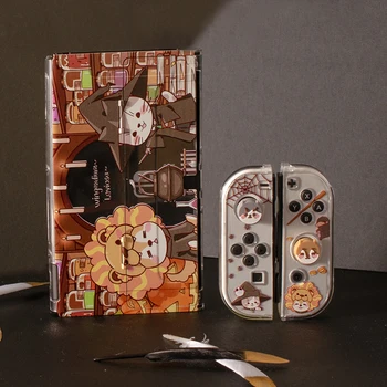 Для Nintendo Switch Case OLED Аксессуары Разделенный защитный чехол Magic Theme с подставкой Joycon Cover для консольных игр Switch