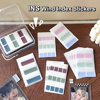 10ШТ цветных симпатичных наклеек на конверты для фотокарточек Morandi, сделанных своими руками, Указательные этикетки, красочные наклейки, закладки в корейском стиле, липкие заметки