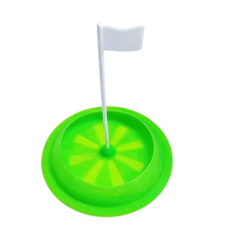 Чашка для гольфа с отверстиями для гольфа, все направления, Мягкая резина С флажком-мишенью, учебные пособия для гольфа