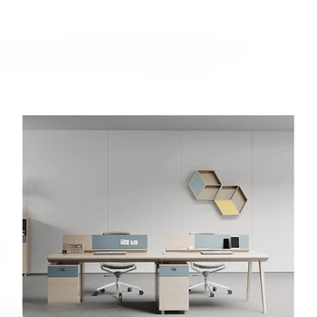 Креативное сочетание стола и стула, простой современный офисный персонал, слот для карт для четырехместного персонала на 2/4/6 мест, индустриальный стиль
