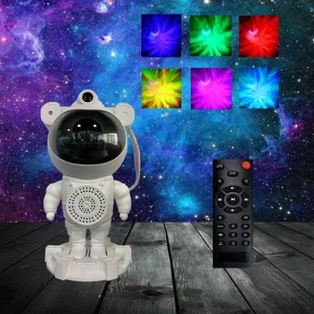 Астронавт Звездный проектор Галактика Ночник Туманность Галактика с Bluetooth динамиком для украшения детской спальни Подарок для детей