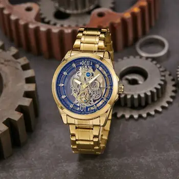 Роскошные мужские часы от ведущего бренда Стальной ремень Модные деловые кварцевые часы для мужчин Водонепроницаемые Повседневные спортивные мужские хронографы