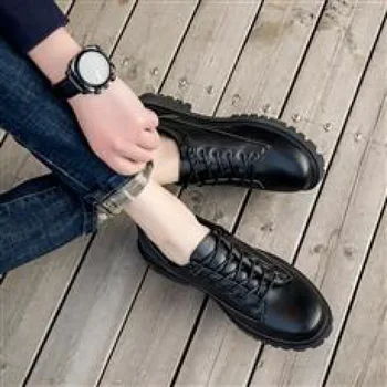 Мужская обувь Dr. Boots с низким берцем, осень 2023, Новая деловая мужская обувь, Британские туфли Martin, Мужская повседневная кожаная обувь