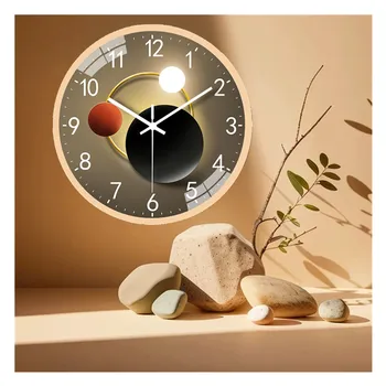 3D 8-дюймовые бесшумные настенные часы, акриловая зеркальная наклейка на стену для украшения дома, гостиной, кварцевые самоклеящиеся настенные часы с иглой