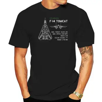 Модная футболка со схематичным изображением F-14 Tomcat, горячая распродажа 2022 года