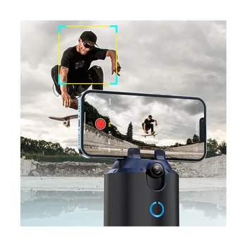 Камера с автоматическим отслеживанием лица, карданный стабилизатор, смарт-держатель, штатив с поворотом на 360 градусов, селфи-палка для видеоблогинга в прямом эфире (белый)