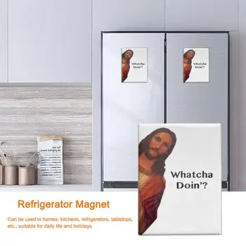 Магнит на холодильник с Иисусом, Надежные материалы, Отличный способ добавить немного юмора и веры в ваш холодильник, Магнит с Иисусом, простой в использовании для кухни