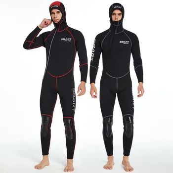 Мужской цельный гидрокостюм, 3 мм Полный костюм для подводного плавания, толстовка на молнии спереди, подводное плавание, серфинг, каякинг, гребля на каноэ, гидрокостюмы для холодной воды