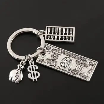 Брелок для ключей в виде дерева от 100 долларов США, сумочка для сувениров ручной работы, подарочный брелок для ключей в валюте США