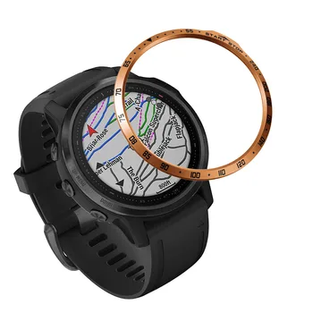 Металлическое кольцо безеля для часов с защитой от царапин, Клейкая крышка с травлением для аксессуаров Garmin Fenix 6S 6SPro Smart Watch