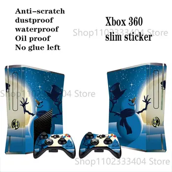 Рождественская коллекция, наклейки с рисунком для консоли Xbox 360 и виниловые наклейки с 2 геймпадами, модные Игровые аксессуары