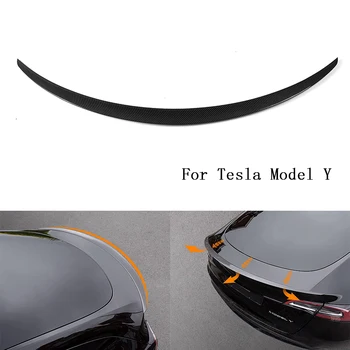 Для Tesla Модель Y Крылья Заднего Спойлера ABS для Выступа Спойлера Багажника Хвостовое Крыло Задняя Крышка OEM Спойлер Из Углеродного Волокна/Черный