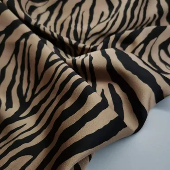 Ткань Креп Шармез Зебра, ниспадающий дышащий шарф, блузка, пижама, платье своими руками Материал