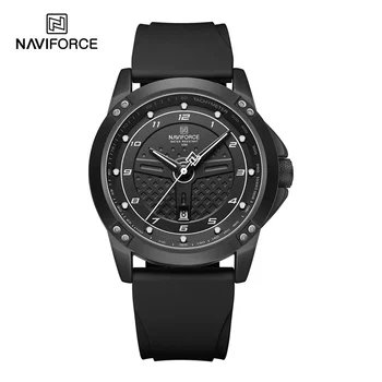 2023 Новые мужские кварцевые часы NAVIFORCE, роскошные Модные водонепроницаемые наручные часы с военно-спортивным силиконовым ремешком Relogio Masculino
