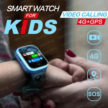 4G детские смарт-часы-телефон 1000 мАч Водонепроницаемый IP67 Видеозвонок SOS GPS LBS WIFI Отслеживание местоположения Удаленный монитор Детские часы K9