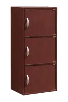 3-дверный шкаф Hodedah, коричневый выдвижной ящик с буквенным обозначением