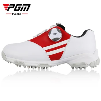 PGM, Новая противоскользящая детская спортивная обувь для гольфа, Вращающиеся шнурки, кроссовки для занятий спортом на открытом воздухе, Водонепроницаемая повседневная обувь для мальчиков