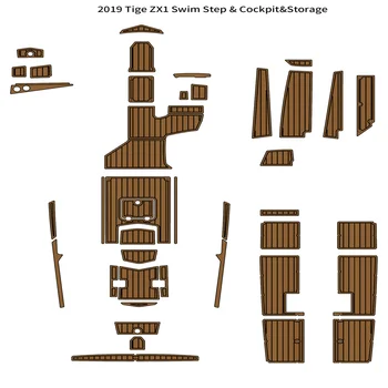 2019 Tige ZX1 Коврик для хранения кокпита Лодка EVA Пенополистирол из тикового дерева Самоклеящаяся основа Самоклеящийся стиль SeaDek Gaterstep