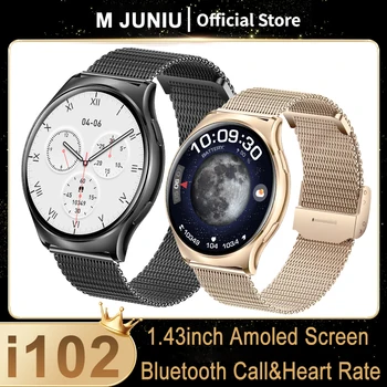2023 i102 Смарт-Часы с 1,43-Дюймовым Экраном Bluetooth Call Монитор Сердечного Ритма Трекер Здоровья IP67 Водонепроницаемые Смарт-Часы для Android