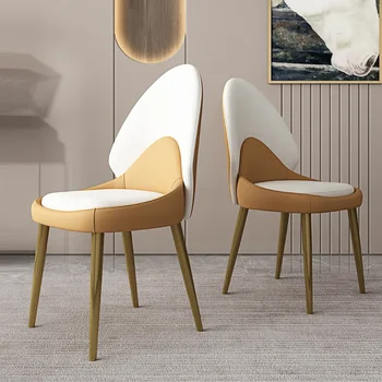 Легкий роскошный обеденный стул cafe net, красный стул, простая скандинавская высококачественная современная бытовая спинка, мягкий стул-сумка