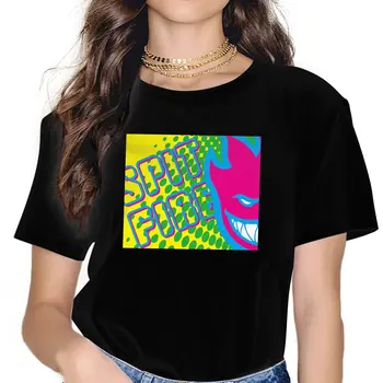 Спитфайр круто кататься улыбка любовь графические футболки для женщин Топы Винтаж волокна рубашка Гот Харадзюку полиэстер Т 