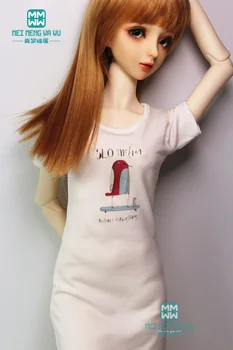 Одежда для куклы BJD 1/3 58-62 см DD SD10 SD13 BJD doll модная повседневная хлопковая футболка средней длины с принтом