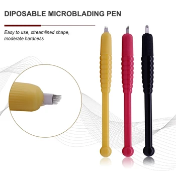 Одноразовые Стерилизованные Инструменты Nano Microblading Pen Tools 9/12 /18U Flex Manual Для Губ и Бровей Tebori Pen Для Перманентного Макияжа, Лезвия Для Татуировок