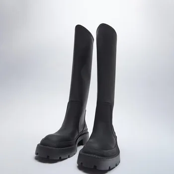 Женские ботинки, женские туфли в стиле рок, женские сексуальные сапоги до бедра на высоком каблуке, женские зимние ботинки, резина выше колена, до середины икры