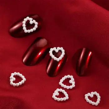 Модный Дизайн в японском стиле в форме сердца Diy Дизайн ногтей 3D Украшения для ногтей Жемчужное Украшение для ногтей Аксессуары для маникюра
