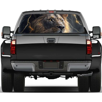 наклейки на окна автомобиля с животными-львами, Виниловые полупрозрачные графические аксессуары, упаковка для грузовиков, пленка для краски, наклейка на обшивку автомобиля