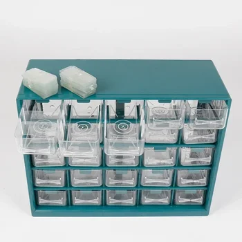 25шт Прозрачный контейнер выдвижного типа Коробка для запчастей со Съемным Шкафом для хранения инструментов Коробка для классификации оборудования выдвижного типа