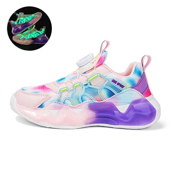 2023 Новая обувь для девочек, детские кроссовки, Детская обувь на плоской подошве, Модная спортивная обувь ярких цветов, Повседневные кроссовки для мальчиков, Детские легкие кроссовки