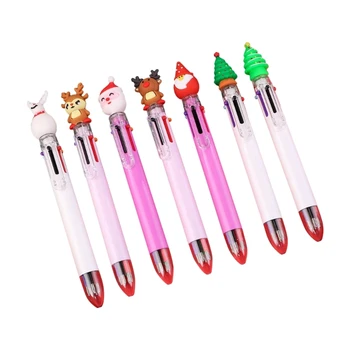 7шт 6-Цветная Шариковая ручка, Разноцветные Ручки, Офисные Школьники, Подарок для детей