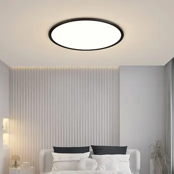 Черно-белые современные светодиодные потолочные светильники для гостиной спальни кабинета коридора потолочный светильник внутреннего освещения светодиодный потолочный светильник