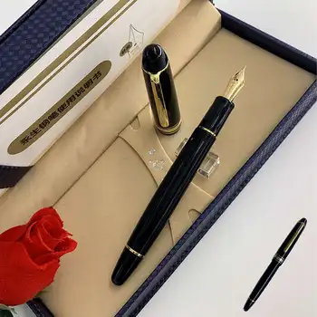 Yong Sheng 628 Перьевая Ручка из Смолы высококачественная Чернильная Ручка 14K Gold EF /F с Открытым Наконечником с Конвертером Канцелярские Принадлежности Для Письма подарочные ручки