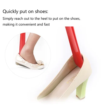 Инструменты для ленивого ношения обуви, Красочный пластиковый рожок для обуви для пожилых людей, беременные женщины Не наклоняются, чтобы надеть обувь, артефакт