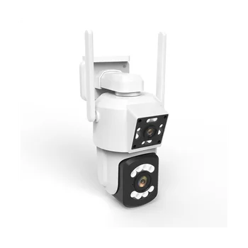 3-Мегапиксельная WIFI Беспроводная Бинокулярная Камера HD Полноцветная Камера Наблюдения Ночного Видения Наружная Водонепроницаемая Камера EU Plug