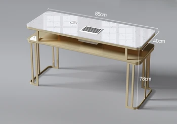 Маникюрный стол и набор стульев для пылесоса высокой мощности, маникюрный стол для одного, двух, трех человек, мраморный маникюрный стол
