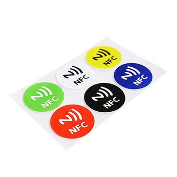 (6 шт./лот) NFC Метки Наклейки NTAG213 NFC метки RFID клейкая этикетка наклейка Универсальная Этикетка Ntag213 RFID Метки для всех телефонов NFC