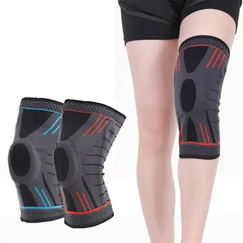Компрессионный рукав для поддержки колена, спортивный силиконовый наколенник для облегчения боли при артрите, защита коленной чашечки для баскетбола, волейбола