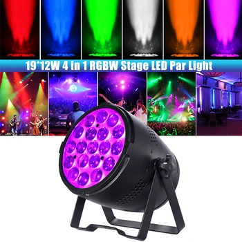 LED Zoom Par Light 250 Вт 4в1 RGBW Сценический Стробоскоп Со Звукоактивируемым Управлением DMX512 Для DJ Disco Party Свадебного Бара Сценического Освещения