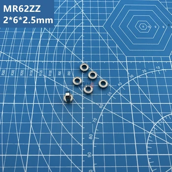 Бесплатная Доставка высокое качество 10шт MR62ZZ R-620ZZ 2*6*2.5 мм MR62 ZZ Радиальный шарикоподшипник Миниатюрный подшипник R-620 W52 MR62Z