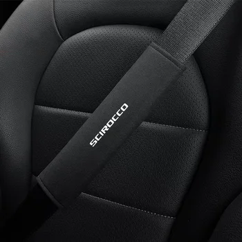 украшение для автомобильного ремня безопасности из 1 шт. плюшевой кожи, защита ремня безопасности от меха, защита плеча для автомобильных аксессуаров с логотипом SCIROCCO GTI R