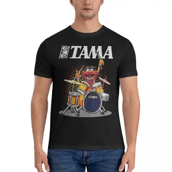 Мужская футболка ANIMAL DRUMMER TAMA DRUMS TAMA, Одежда из 100% Хлопка, Сумасшедшие Футболки С Круглым вырезом И Коротким рукавом, Футболки С Принтом