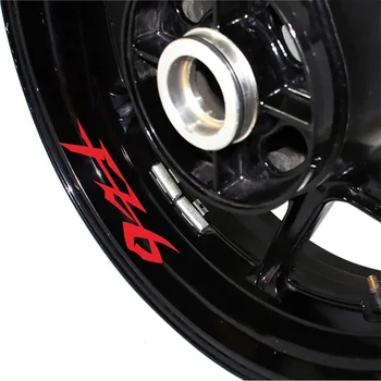 Наклейки на колеса мотоциклов Декоративные наклейки Светоотражающие водонепроницаемые наклейки в трендовой рамке Аксессуары для FZ6 fz 6 Логотип FZ 6