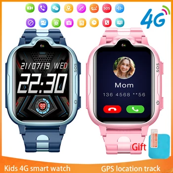 Новые детские умные часы, видеозвонок, sim-карта, GPS-трекер, звуковой монитор sos, браслет, водонепроницаемые детские умные часы, новая функция