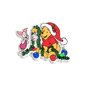 10 шт./лот Акриловая подвеска Disney Рождественский мишка Пух, плоская смола для поделок, кабошон, альбом для вырезок, Материал для сумки 