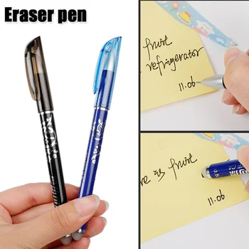 10шт Гелевая ручка-ластик 0,5 мм Для заправки Разноцветными чернилами, Моющаяся ручка, Канцелярские принадлежности для школьного офиса