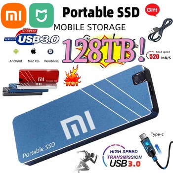 Оригинальный Портативный SSD-накопитель Xiaomi Mijia TypeC / USB3.1 Внешний Мобильный Твердотельный накопитель Высокоскоростной Жесткий Диск емкостью 16 ТБ Для ноутбука